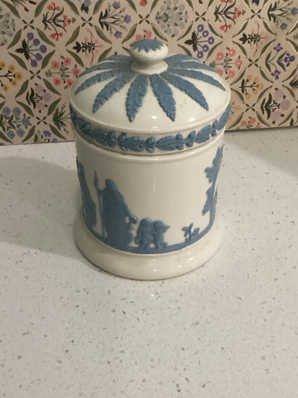 Blue & White Decorative Lidded Jar - Classic Home Art